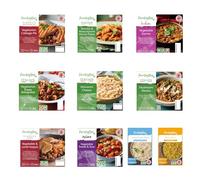 Vegetarian Ready Meals (7 Meals + 2 Sides) Microwavable Long-Life Ready Meal Deal