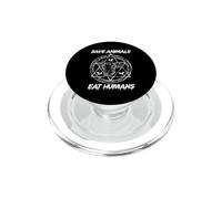 Vegetarian | Satanic Cow Pentagram | Save Animals Eat Humans PopSockets PopGrip for MagSafe