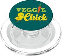 Vegetarian Veggie Chick Funny Vegan PopSockets PopGrip for MagSafe