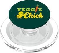Vegetarian Veggie Chick Funny Vegan PopSockets PopGrip for MagSafe