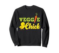 Vegetarian Veggie Chick Funny Vegan Sweatshirt