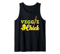 Vegetarian Veggie Chick Funny Vegan Tank Top