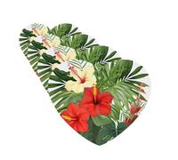 Vegetation Leaves with Hibiscus Flowers Car Air Freshener Cards for Women Men 4 Pack Cute Car Accessories Long Lasting Scent Car Diffuser Hanging Auto Aromatherapy Tablets Car Fresheners Gifts