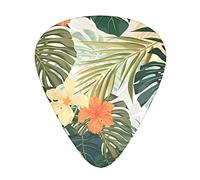 Vegetation Leaves With Hibiscus Flowers Guitar Picks - Guitar Accessories - Guitar Picks For Acoustic Guitar Electric Guitar Bass Guitar For Men Women Professional Guitarist Musicians And Beginner