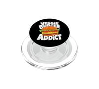 Veggie Burger Minimalist Badge Patch PopSockets PopGrip for MagSafe