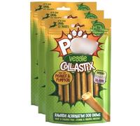 Veggie Collastix Small Dog Treats 10pk x Pack of 3 - Peanut & Pumpkin - Perfect Treat for Your Pooch - Plant Based With Collagen Support