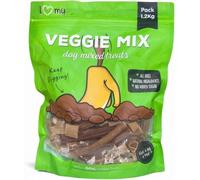 Veggie Mix Dog Treats - All-Natural, No Added Sugar, Healthy Training & Reward Snacks for Dogs - 1.2 kg Pack, Suitable for Puppies & Adult Dogs