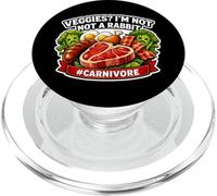 Veggies I'm Not A Rabbit Carnivore Diet Fan Lover Meat Eater PopSockets PopGrip for MagSafe