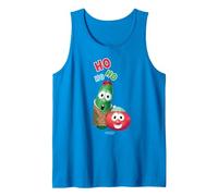 VeggieTales Ho Ho Ho Larry The Cucumber & Bob The Tomato Tank Top, Men, Sapphire Blue, Small