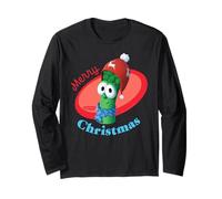 VeggieTales Merry Christmas Junior Asparagus Long Sleeve T-Shirt
