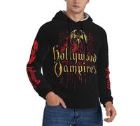 VEGIONES Supergroup Vampires band Men's Classic Hooded Long Sleeve Pullover Hoodie Casual Drawstring Hoody Top with Pocket，X-Large