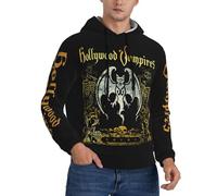 VEGIONES Supergroup Vampires band Men's Classic Hooded Long Sleeve Pullover Hoodie Casual Drawstring Hoody Top with Pocket，Small