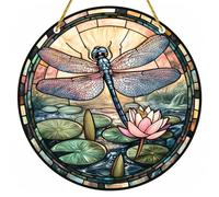VEGlkj Acrylic Window Hanging Jesus Preaching Decorative Stained Panel for Indoor Outdoor Home Office Garden Window Decor 12 Inch