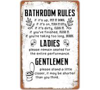 VEGlkj Cabin Rules Metal Tin Sign Wall Decor Cabin Sign for Home RV Farmhouse Cabin Decor Camper Lovers Gifts 8x12 in