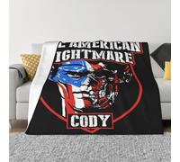 VEGlkj Cody Wrestler Rhodes Throw Blanket Beautiful Air Conditioner Blanket Queen Size Blankets for All Seasons Modern Blankets for Chair for Hiking 40"x30"