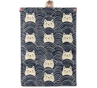 VEGlkj Cute Hippo Blanket 50×60 Inch,Adorable Cartoon Hippos and Stars Lightweight Flannel Throw with Blue Background,Home Living Room Decor,Gifts for Kids,Animal Lovers