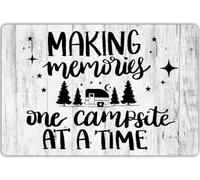 VEGlkj Funny Camping Quote Sign Making Memories One Campsite at a Time Metal Tin Sign Wall Decor Farmhouse Rustic Camping Signs for Home Rv Cabin Garage Men Cave Yard Decor Camper Gifts 8x12 in