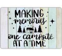 VEGlkj Funny Camping Quote Sign Making Memories One Campsite at a Time Metal Tin Sign Wall Decor Farmhouse Rustic Camping Signs for Home Rv Cabin Garage Men Cave Yard Decor Camper Gifts 8x12 in