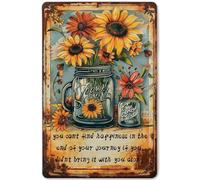 VEGlkj Funny Metal Sign Enjoy The Little Things Vintage Tin Signs for Home Living Room Bedroom Farmhouse Chicken Kicthen Bar Cafe Wall Decoration Gift 8 X 12 Inch -003