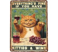 VEGlkj Metal Tin Sign s Don't Have Wings Sometimes They Cat Vintage Metal Sign For Home Outdoor Indoor Office Bar Yard Decor 12x16 Inch