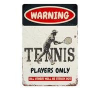 VEGlkj Metal Tin Sign Warning Baseball Players Only Vintage Metal Signs Retro Aluminum Tin Sign for Washroom Garden Door Home Bar Cafe Decor 8x12 Inches