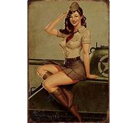 VEGlkj Vintage Recruiting Posters Military Sign - Semper Fidelis Faithful Retro Metal Plaque Home Bar Pub Garage Military Office Wall Decor Metal Tin Sign Military Fan Gift 8x12 inch