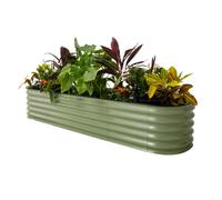 Vego garden Raised Garden Bed Kits, 17" Tall 9 in 1 8ft X 2ft Metal Raised Planter Bed for Vegetables Flowers Ground Planter Box-Olive Green