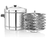 VEGO Idli Cooker/Idli Stand/Idli Maker/Idli Plates/Idli Steamer/Idli Pot/Idli Steamer/Indian Cooker (6 Plates (Make 24 idli))