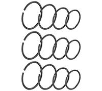 Vegolita 12Pcs 316L Surgical Steel Nose Rings Hoop Hypoallergenic Helix Cartilage Earring Lip Ring Body Piercing Jewelry 18G 20G 22G 7MM to 12MM Diameter, Metal, no gemstone