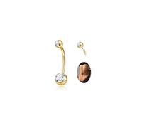 Vegolita 14G G23 Pure Titanium 316L Stainless Steel Long Belly Button Ring for Women 14K Gold Navel Rings CZ Hypoallergenic Belly Ring Internally Threaded Belly Piercing Jewelry 16mm, Titanium, cubic