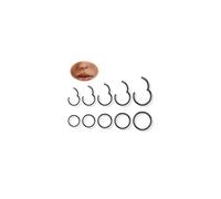 Vegolita 5Pairs 18G 316L Stainless Steel Hinged Segment Clicker Nose Ring Hoop for Women Men Seamless Daith Helix Cartilage Tragus Earring Hoop 7/8/9/10/12mm, Stainless Steel, no gemstone