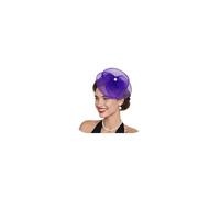 Vegolita Fascinator Hats for Women Tea Party Hat Flower Mesh Headband Vintage Hair Clip Headwear for Wedding Church Cocktail, Purple, Medium