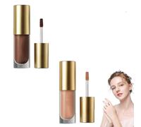 Vegoly Liquid Eye Shadow, Vegoly Creamy Liquid Eyeshadow, Creamy Liquids Eyeshadow, Popular Multi Color Liquids Eyeshadows,Long-Lasting,All-Day Wear With Brush (02#+03#)