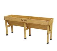 Vegtrug Medium Wall Hugger Raised Wooden Planter Fsc Cedar Natural 1834mm X 460mm X 800mm