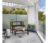 Vegtrug Plant Stand Set- Nesting Plant Stand 3 Piece Set - Brown