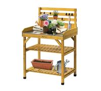 VegTrug Plant Table Natural 81 x 56 x 125 cm Metal Worktop
