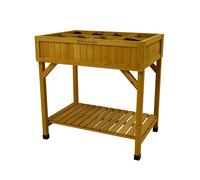 Vegtrug Raised Herb Garden Wooden Planter Fsc Cedar Natural 780mm X 580mm X 800mm