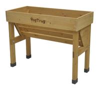 Vegtrug Small Wall Hugger Raised Wooden Planter Fsc Cedar Natural 1034mm X 460mm X 800mm