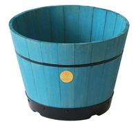 Vegtrug Wooden Barrel Planter - Small Build-A-Barrel Kit Blue