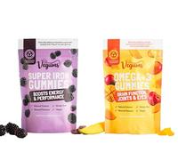 Vegums Omega 3 & Iron Gummies Bundle - Vegan Omega 3 Supplement for Heart & Brain Health, Iron Gummies for Energy & Red Blood Cell Support, Chewable, Plant-Based