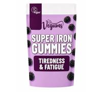 Vegums Super Iron Gummies - Gentle Vegan Iron Supplement - 30 Gummies | Gentle vegan iron gummies supporting daily energy and immunity. Family-friendly formula with natural blackberry flavour