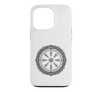Vegvisir Norse Compass Sacred Symbol Line Art Case for iPhone 13 Pro