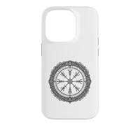 Vegvisir Norse Compass Sacred Symbol Line Art Case for iPhone 14 Pro