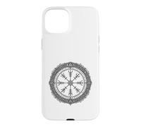 Vegvisir Norse Compass Sacred Symbol Line Art Case for iPhone 15 Plus