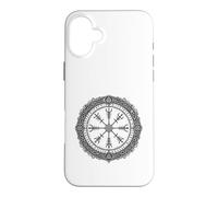Vegvisir Norse Compass Sacred Symbol Line Art Case for iPhone 16 Plus
