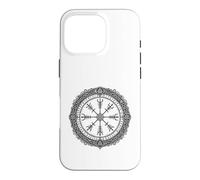 Vegvisir Norse Compass Sacred Symbol Line Art Case for iPhone 16 Pro