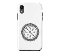 Vegvisir Norse Compass Sacred Symbol Line Art Case for iPhone XR