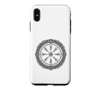Vegvisir Norse Compass Sacred Symbol Line Art Case for iPhone XS Max