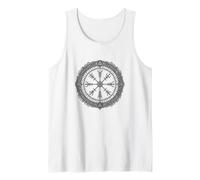 Vegvisir Norse Compass Sacred Symbol Line Art Tank Top