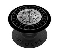 Vegvisir Viking Compass Odin Norse Valhalla Runes Norse Thor PopSockets Swappable PopGrip